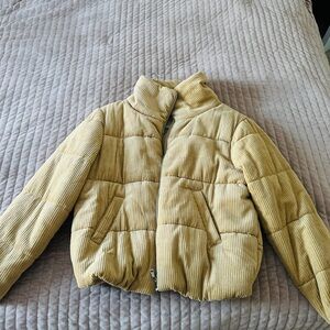 Sebby Corduroy Puffer Jacket - Mustard